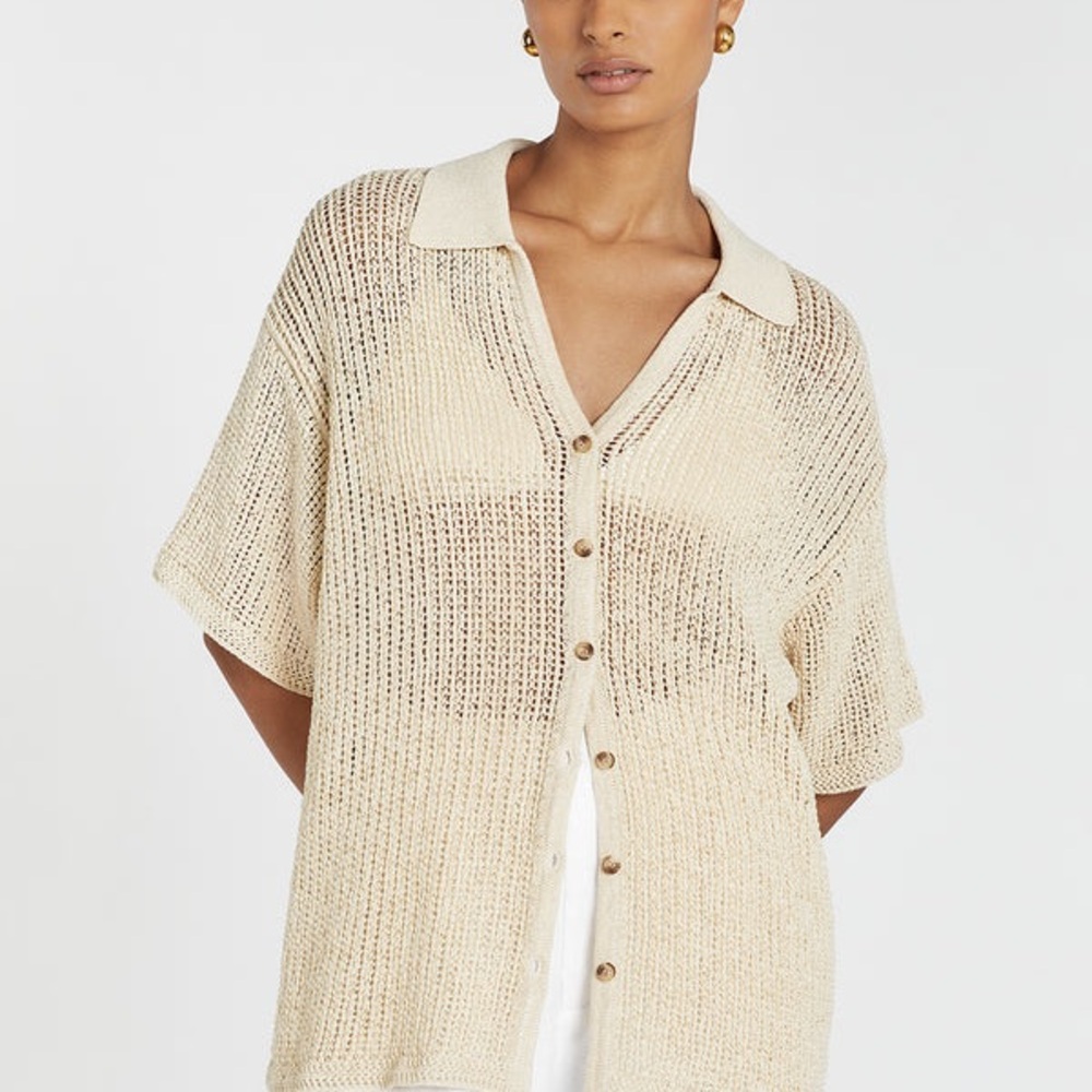 DISSH Cream Button Down Shirt